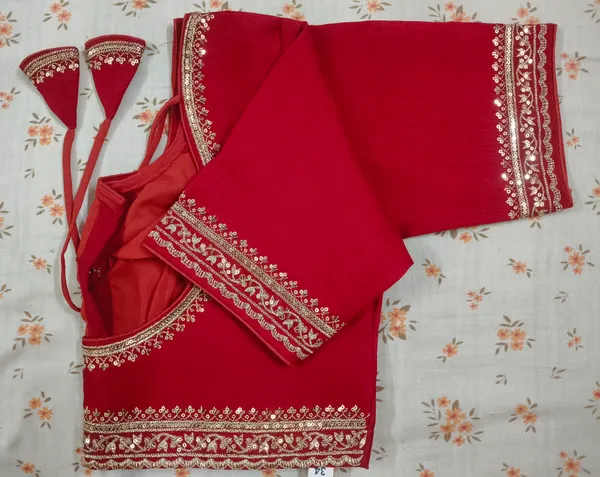 Red_Vichitra_Silk_Gota_Patti_Embroidered_Blouse_For_Women