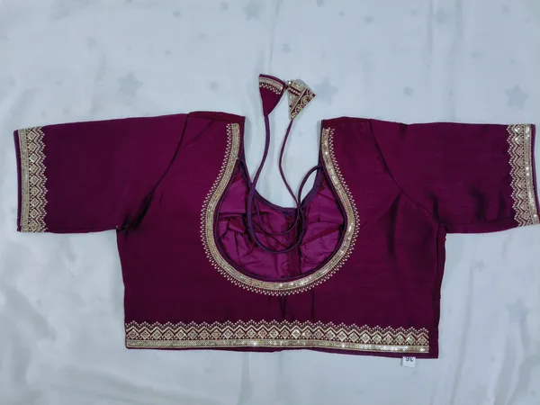 Purple_Vichitra_Silk_Golden_Lace_Embroidered_Dori_Tie_Blouse_For_Women
