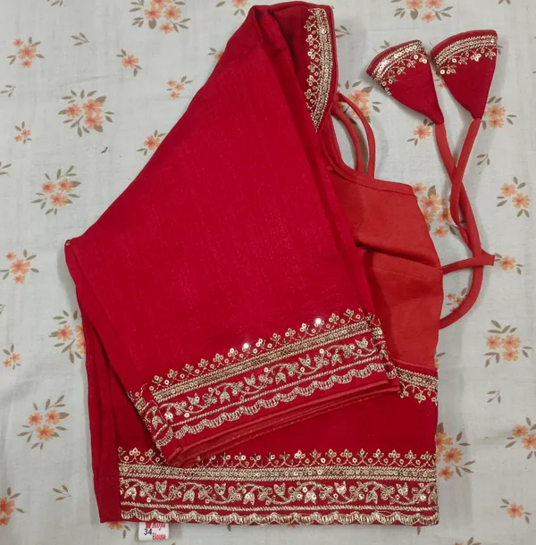 Red_Vichitra_Silk_Gota_Patti_Embroidered_Blouse_For_Women