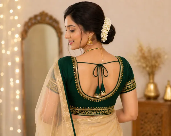 Green_Vichitra_Silk_Embroidered_Keyhole_Back_Blouse_For_Women