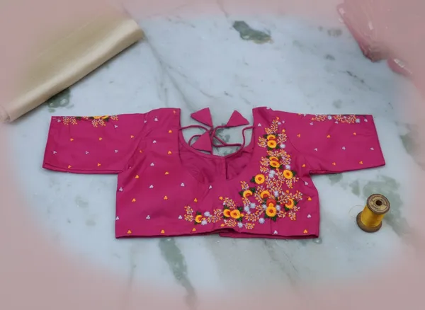 Magenta_Pink_Cotton_Embroidered_Blouse_For_Women
