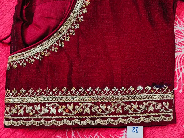 Maroon_Vichitra_Silk_Golden_Zari_Embroidered_Blouse_For_Women