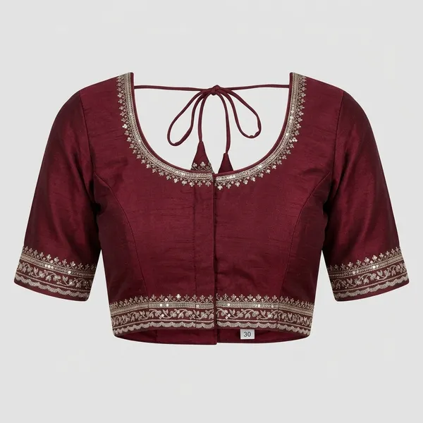 Purple_Vichitra_Silk_Gold_Border_Embroidered_Blouse_For_Women