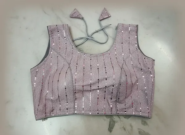 Pink_Vichitra_Silk_Sleeveless_Sequin_Embellished_Blouse_For_Women
