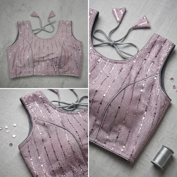 Pink_Vichitra_Silk_Sleeveless_Sequin_Embellished_Blouse_For_Women
