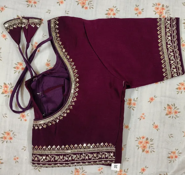 Purple_Vichitra_Silk_Gold_Border_Embroidered_Blouse_For_Women