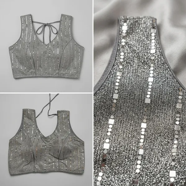 Grey_Vichitra_Silk_Sequin_Embellished_Halter_Blouse_For_Women
