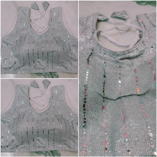 Silver_Vichitra_Silk_Sleeveless_Sequin_Embellished_Blouse_For_Women