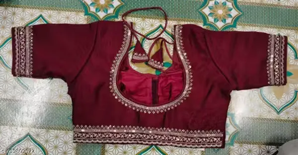 Purple_Vichitra_Silk_Gold_Border_Embroidered_Blouse_For_Women