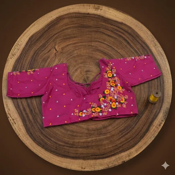 Magenta_Pink_Cotton_Embroidered_Blouse_For_Women
