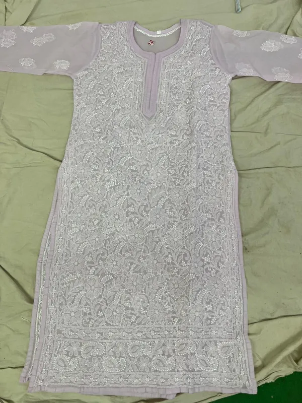 White_Faux_Georgette_Heavy_Chikankari_Embroidered_Kurti_For_Women