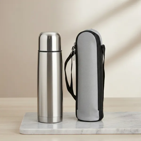 Stainless_Steel_Silver_Vacuum_Flask_With_Carry_Bag