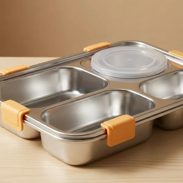Stainless_Steel_Silver_3_Compartment_Leakproof_Lunch_Box