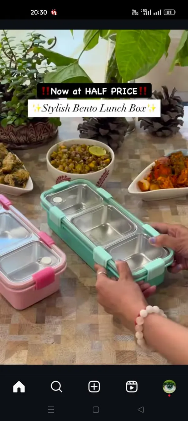 Stainless_Steel_Green_3_Compartment_Leakproof_Lunch_Box
