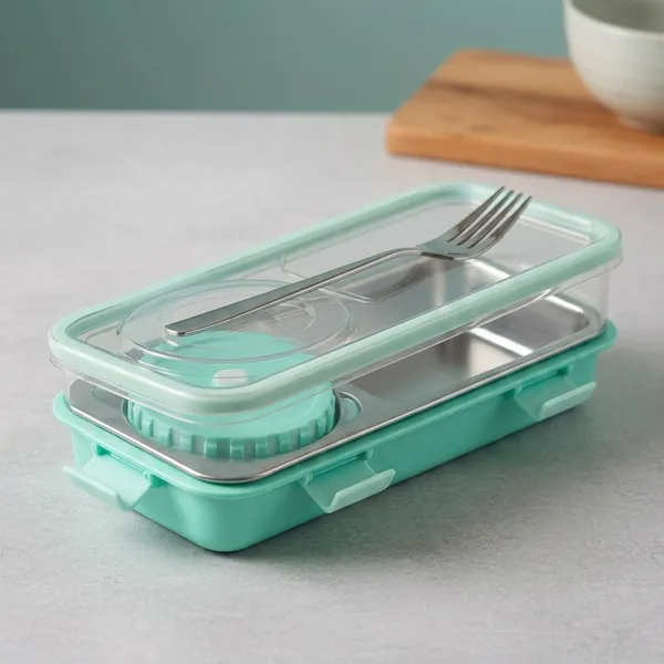 Stainless_Steel_Green_3_Compartment_Leakproof_Lunch_Box