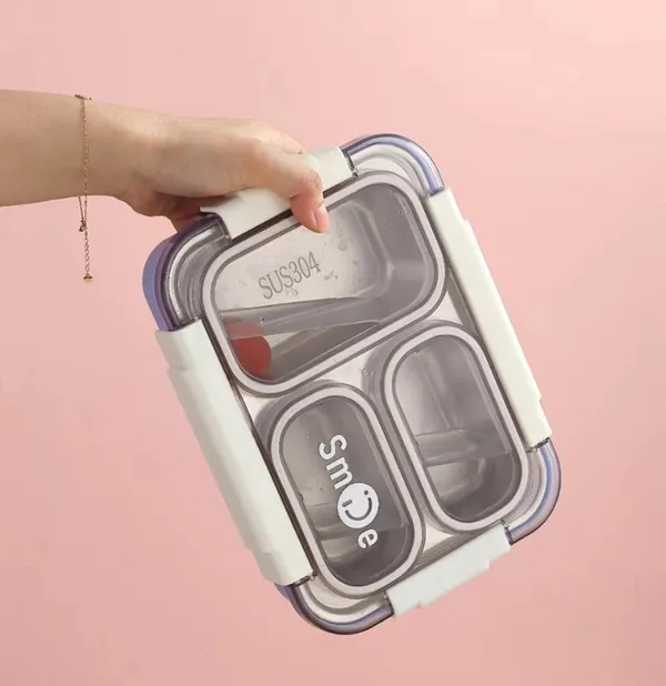 Stainless_Steel_Silver_3_Compartment_Leakproof_Lunch_Box