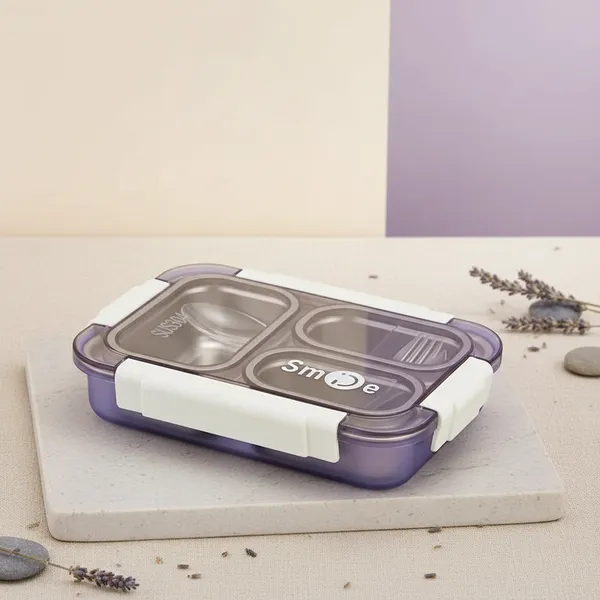 Stainless_Steel_Silver_3_Compartment_Leakproof_Lunch_Box