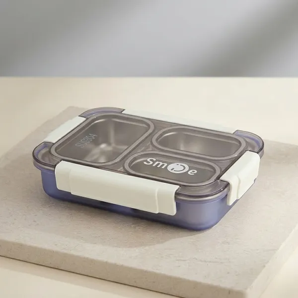 Stainless_Steel_Silver_3_Compartment_Leakproof_Lunch_Box