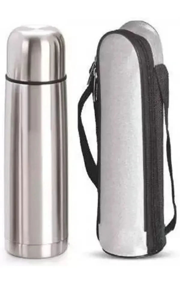 Stainless_Steel_Silver_Vacuum_Flask_With_Carry_Bag