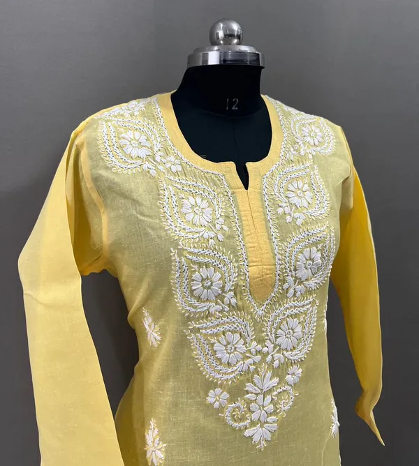 Yellow_Cotton_Kurti_-_unsititched