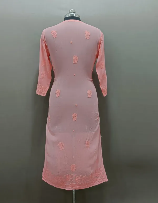 Pink__Georgette_Kurti