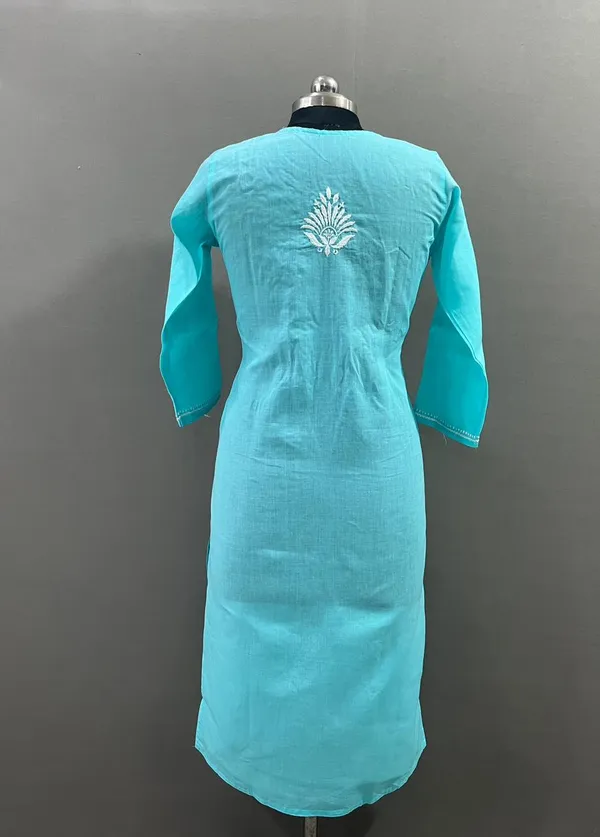 Turquoise_Blue_Cotton_Kurti