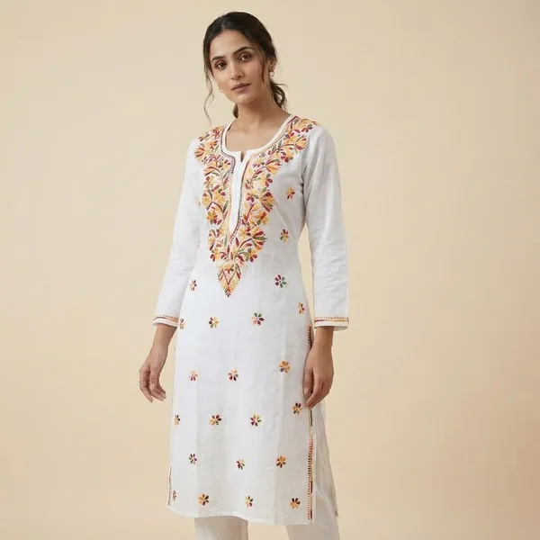 White_Cotton_Kurti
