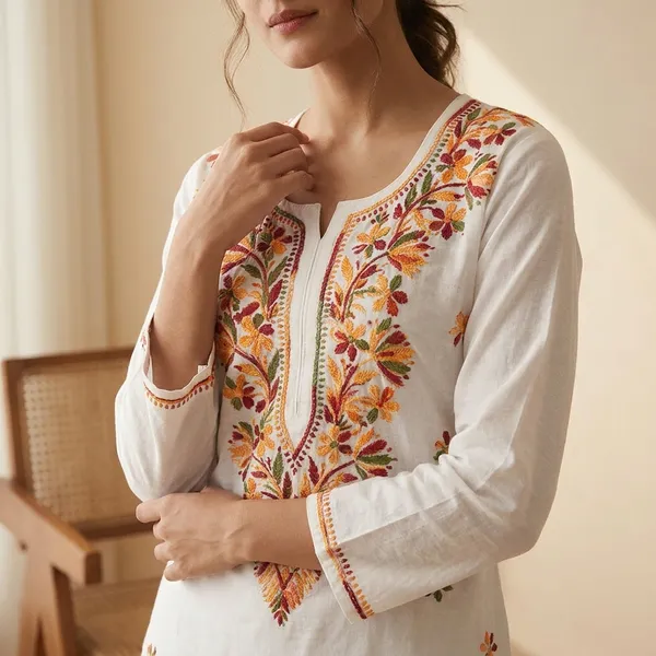 White_Cotton_Kurti