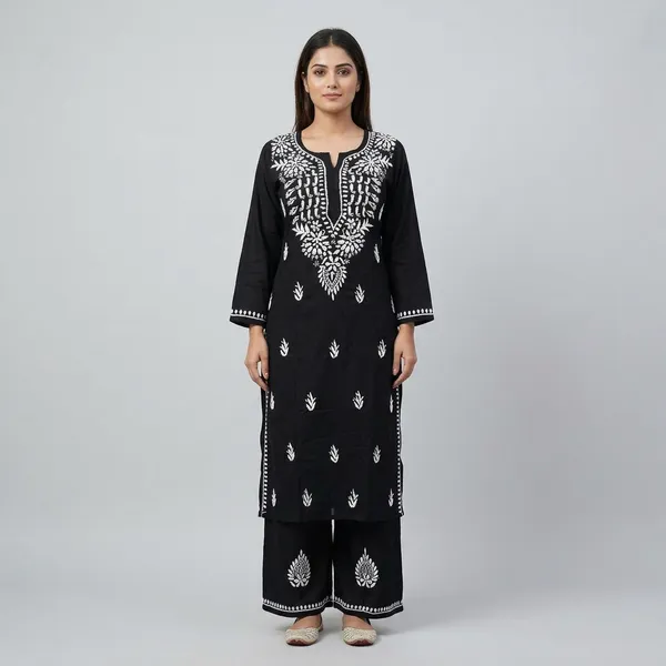 Black_Modal_Kurta_With_Palazzo_Set