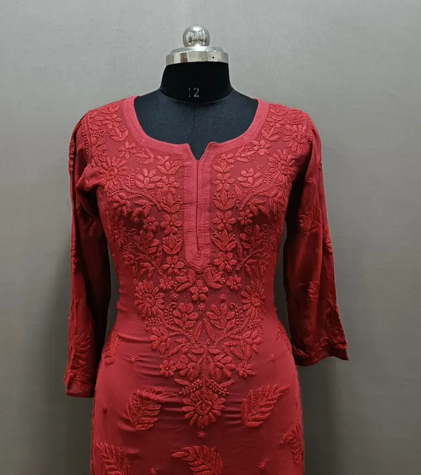 Maroon_Viscose_Ethnic_Dress