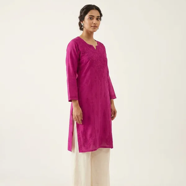 Magenta_Pink_Cotton_Kurta