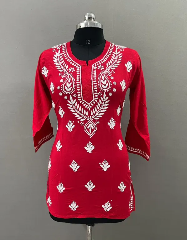 Red_Cotton_Embroidered_Kurti