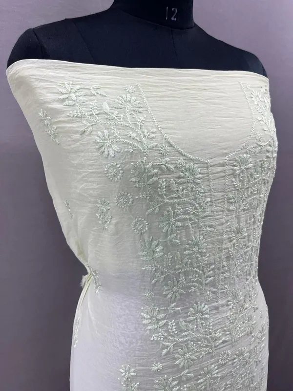 Light_Green_Mul_Chanderi_Unstitched_2_Piece_Suit_(Dupatta_&_Kurta)