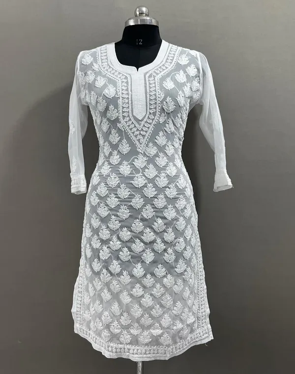 White_Georgette_Kurti