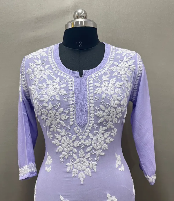 Lavender_Cotton_Embroidered_Kurti