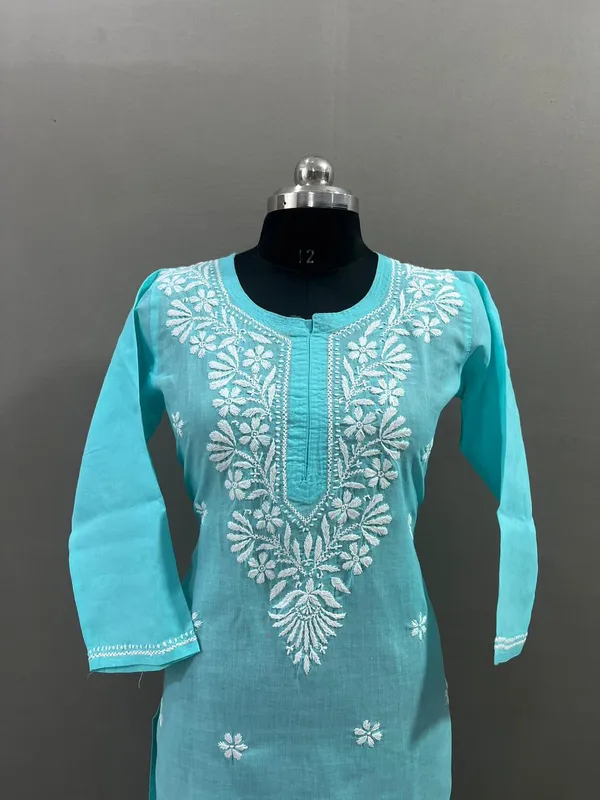 Turquoise_Blue_Cotton_Kurti