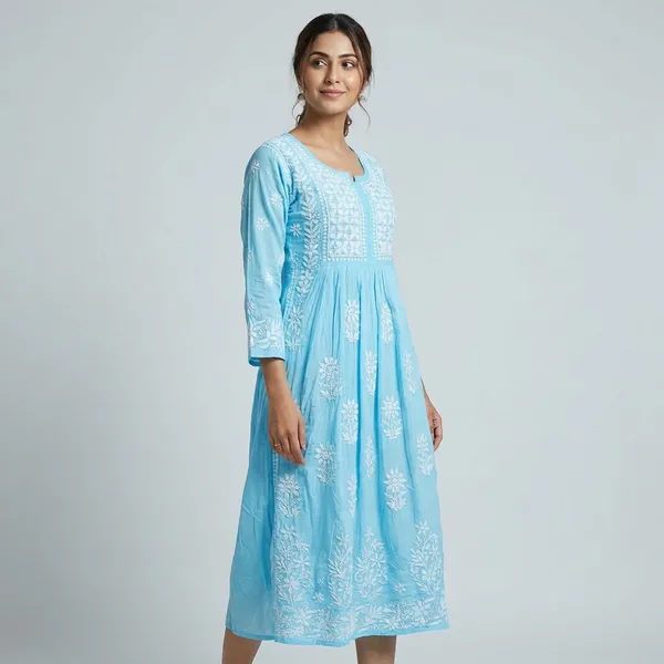 Sky_Blue_Cotton_Chikankari_Kurta