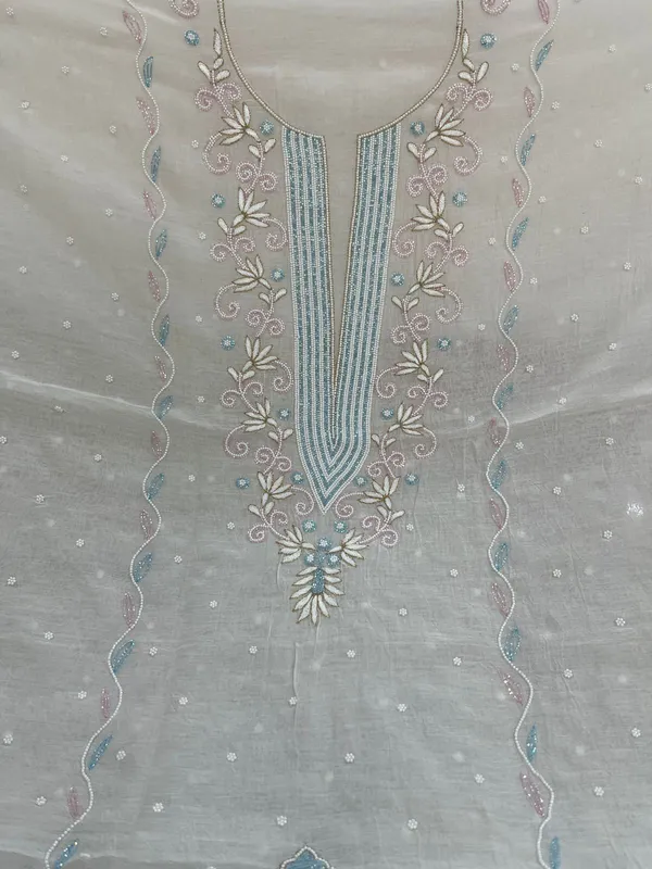 White_Mul_Chanderi_Unstitched_Suit_Set