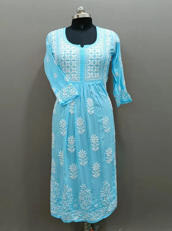 Sky_Blue_Cotton_Chikankari_Kurta
