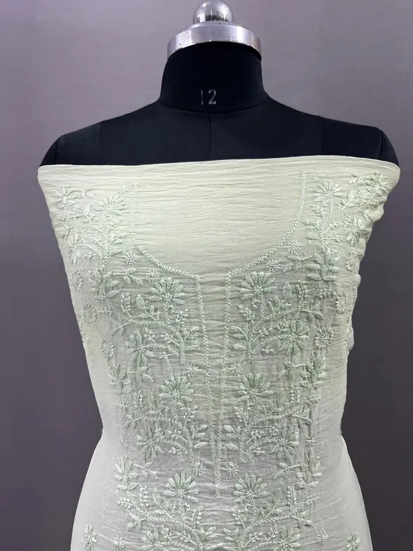 Light_Green_Mul_Chanderi_Unstitched_2_Piece_Suit_(Dupatta_&_Kurta)