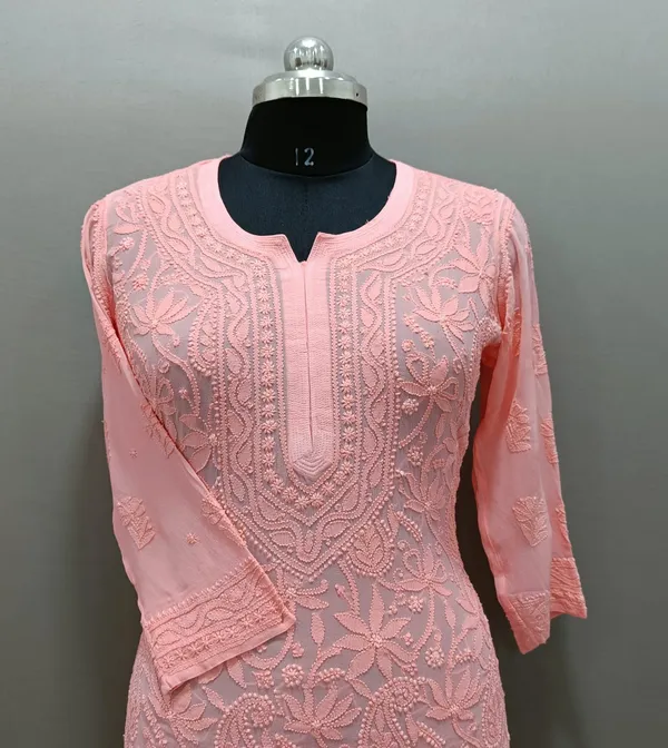 Pink__Georgette_Kurti