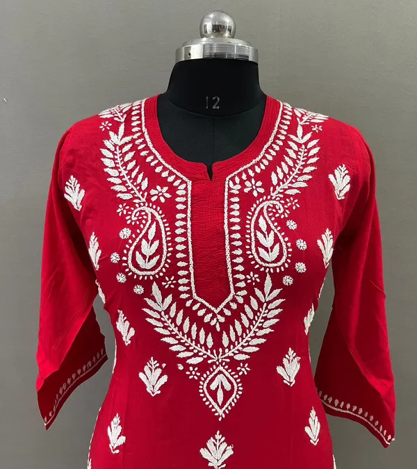 Red_Cotton_Embroidered_Kurti