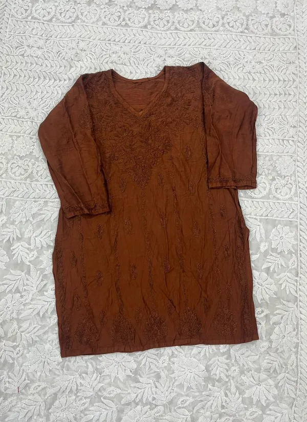 Brown_Cotton_Embroidered_Kurta