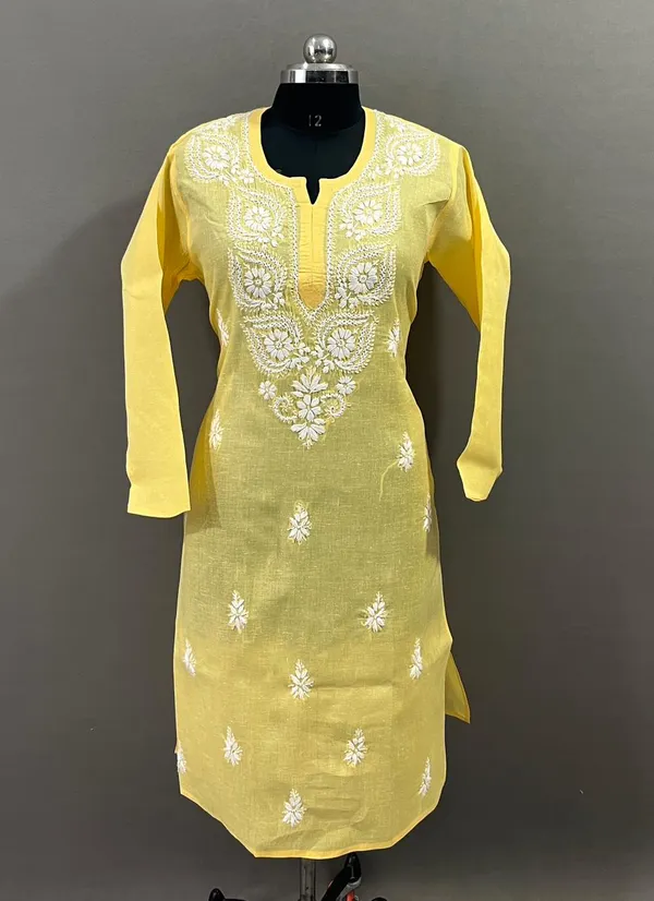 Yellow_Cotton_Kurti_-_unsititched