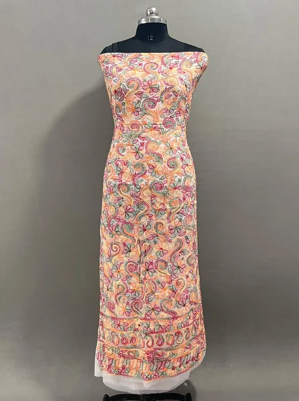 Peach_Georgette_Embroidered_Unstitched_Suit