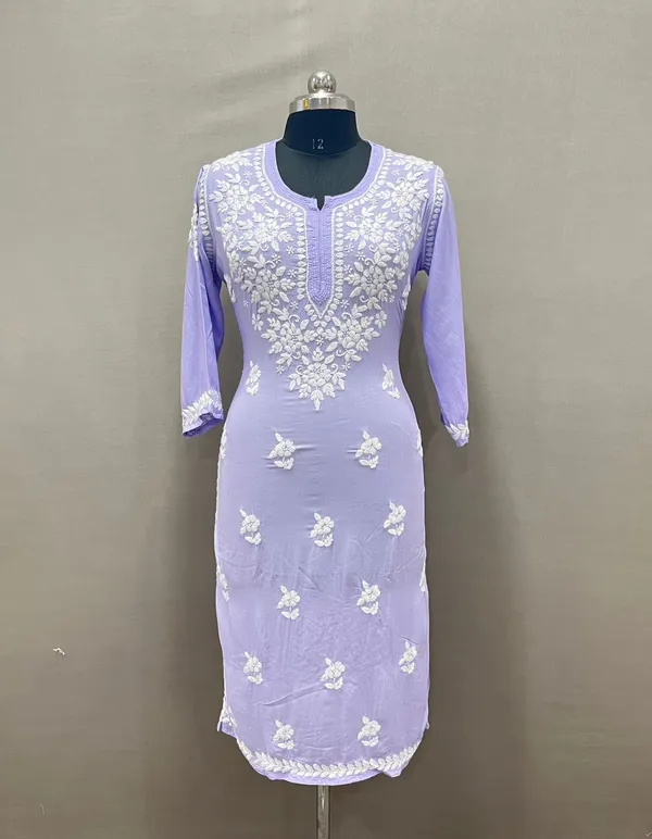 Lavender_Cotton_Embroidered_Kurti
