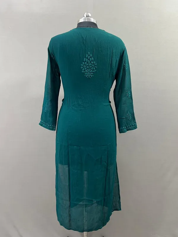 Teal_Viscose_Kurta