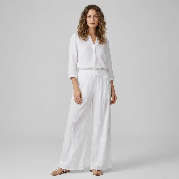 White_Cotton_Embroidered_Flared_Palazzo_Pants