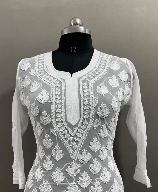 White_Georgette_Kurti