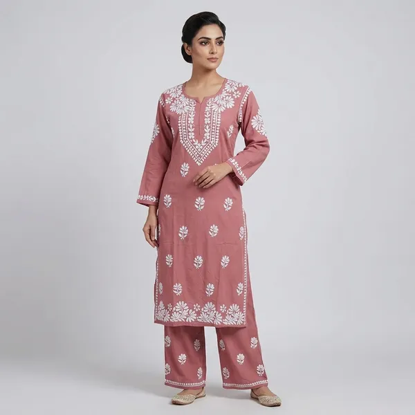 Dusty_Pink_Rayon_Kurta_Palazzo_Set